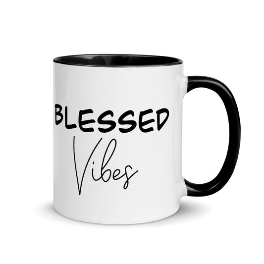 Blessed Vibes Coffee Mug with Color Inside