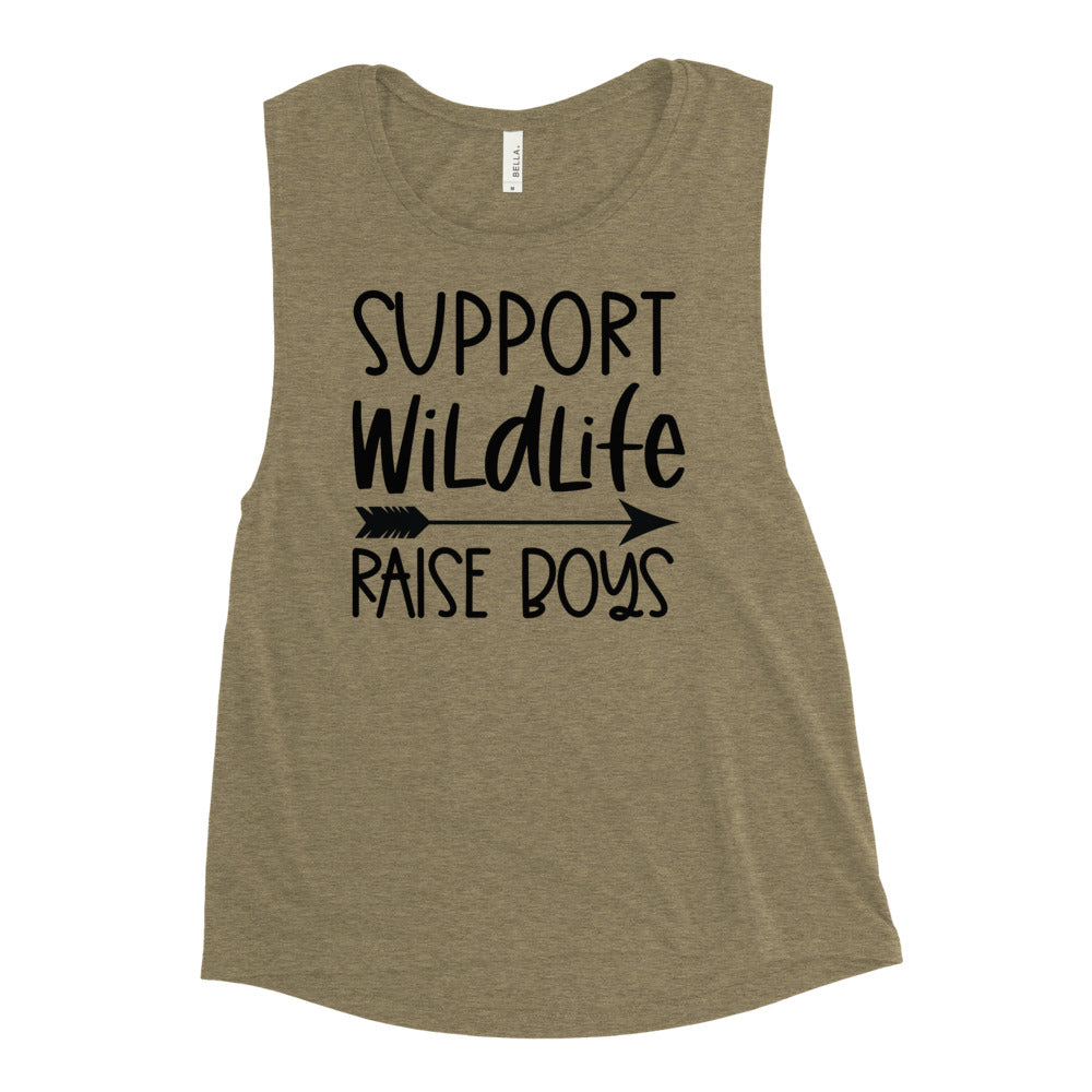 Support Wildlife Raise Boys Muscle Tank