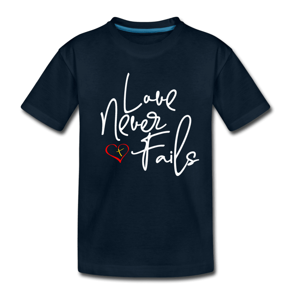 Love Never Fails Toddler Shirt