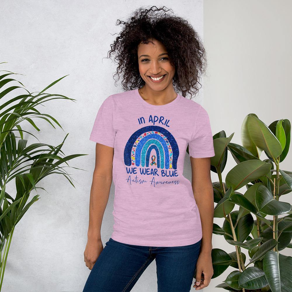 Blue Rainbow Autism Shirt