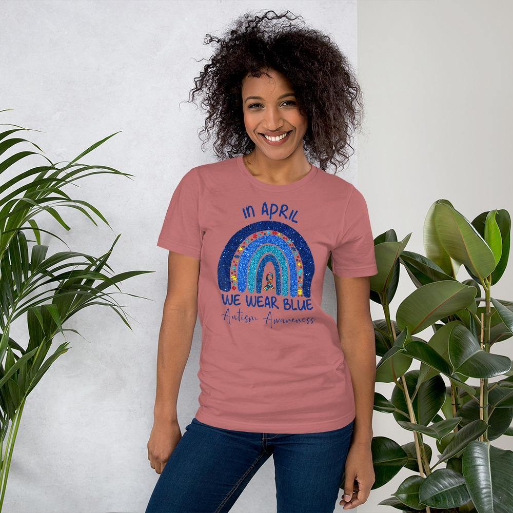 Blue Rainbow Autism Shirt